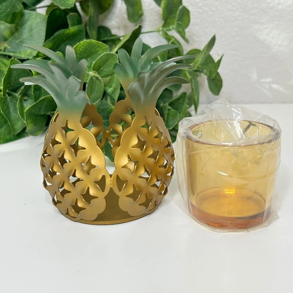 PartyLite Island Escape Pineapple Votive Tealight Candle Holder NEW - Picture 2 of 4